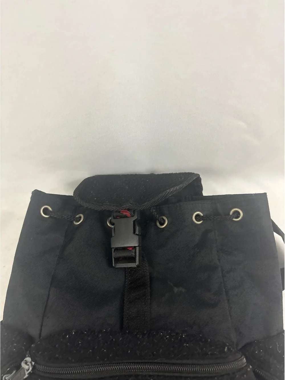 Vintage FUBU Black Sports Top Loader Backpack with Red Logo Straps